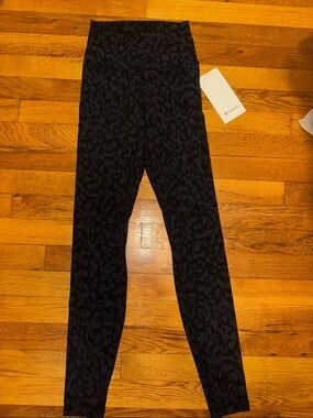 lululemon athletica Black Subtle Animal-Print High-Rise Leggings